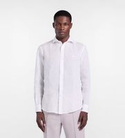 harmont  blaine para hombre crq001012833i camisa lisa de lino puro blanco m casual clasico manga larga