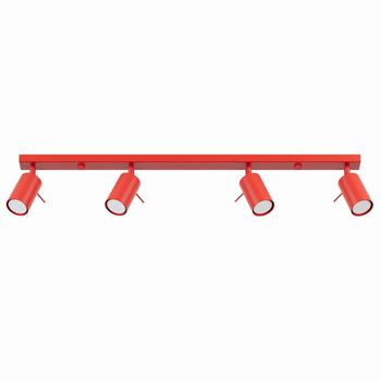 Plafone rojo acero alt. 16 cm