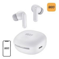 auriculares qcy melobuds ht16 inalambricos bluetooth con cancelacion de ruido anc y resistencia ipx4 blancos