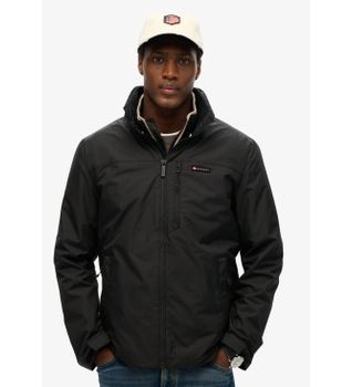 Superdry para hombre. M5012163A Chaqueta Non Hood Logo Windbreaker negro (XL), Casual, Poliéster