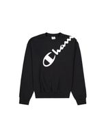 sudadera champion diagonal logo negro mujer