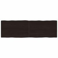tablero mesa madera tratada borde vivo marron 160x50x2-4 cm vidaxl