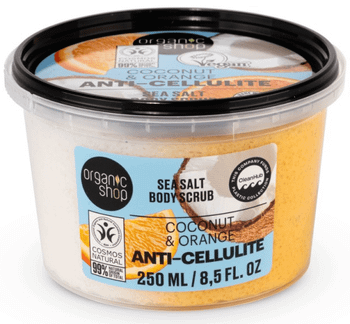 Organic Shop Exfoliante Corporal Anticelulítico Sal Marina Naranja y Coco 250 ml