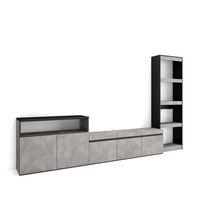 muebles de salon para tv conjunto de muebles comedor 310x186x35cm para tv hasta 65 mueble television estilo moderno cemento