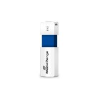 unidad flash usb mediarange mr971 8 gb usb 20 deslizante azul blanco