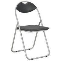 pack 6 uds sillas de comedor  silla de cocina  mueble de comedor plegables cuero sintetico negro