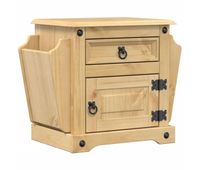 vidaxl mesita de noche corona madera maciza de pino 45x35x475 cm