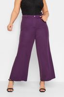yours pantalon ancho morado mujer curvy y tallas grandes yours
