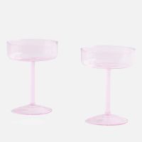 hay tint coupe glass - set of 2 - pink