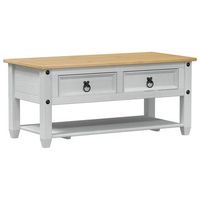 mesa de cafe con cajon 100 x 48 x 45 cm madera de pino maciza vidaxl
