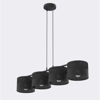 lampara colgante lomis negro 4 luces