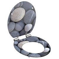 asiento de inodoro con cierre suave grey stone schutte