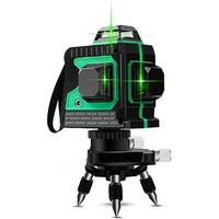 nivel laser 12 tiras con lineas autonivelantes 3  360 lineas cruzadas horizontales y verticales linea de rayo laser verde ip54 nivelacion impermeable y alineacion menos de 1nw incluye 3 pilas