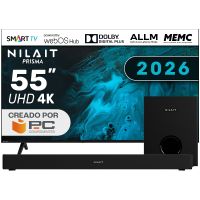 nilait prisma 55ud7004st 55 led 4k smart tv webos  barra de sonido con subwoofer 120w dolby 21