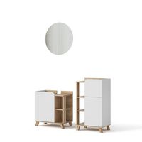 conjunto de muebles de bano karen 3 piezas con mueble alto vicco