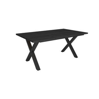 Mesa Comedor, Mesa Fija Cocina Y Salón, 167x90x74 Cm, Para 8 Comensales, Muebles Comedor, Estilo Industrial, Negro