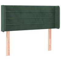 cabecero cama mueble de dormitorio con led de terciopelo 103 x 16 x 7888 cm verde oscuro m020002014