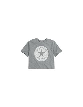 Camiseta Converse Signature Chuck Patch Boxy Niña Gris