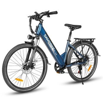 Bicicleta Eléctrica Urbana Samebike Rs-a01 Pro-t, 36 V 15 Ah, Azul