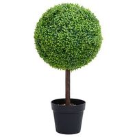 planta de boj artificial forma de bola con maceta verde 71 cm vidaxl
