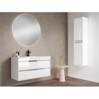 mueble slider 100 cm blanco brillo pack mueble  lavabo
