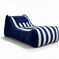 aiire puff exterior jardin con relleno incluido - puf en olefina premium desenfundable y lavable - bean bag chair para terraza piscina y porche - tumbona lounge xxl exterior azul