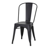 silla de metal  - negro - 85x42x52