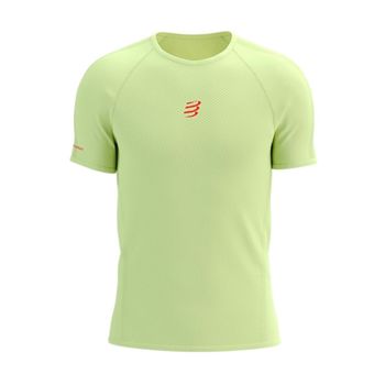 Camiseta Compressport Trail Racing SS Verde Claro, Talla L