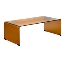 mesa de centro rectangular lenia 55 x 110 cm color ambar - atmosphera createur dinterieur