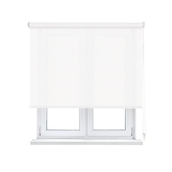 Estor Enrollable Screen Crepe  Apertura 10%  Blanco 90 X 250cm