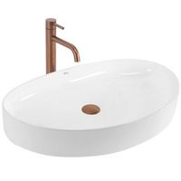 lavabo sobre encimera rea sabina 65 white oval