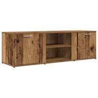 mueble de tv madera contrachapada envejecida 120x34x37 cm