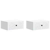 mesita de noche de pared 2 uds 49 x 345 x 20 cm vidaxl