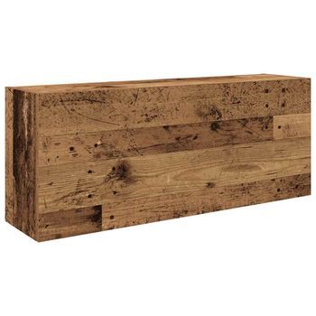 Mueble De Pared Baño | Armario De Baño Madera Ingeniería Envejecida 100x25x40 Cm