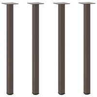 patas para mesa de centro 4 uds  patas de muebles acero acero natural 72-74 cm