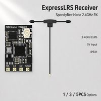 receptor speedybee nano 24ghz elrs 100mw sx1281 esp8285 5v con antena t para cuadricoptero fpv de carreras freestyle 1pc 3pcs 5pcs