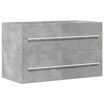 Mueble De Lavabo Madera Ingeniería Gris Hormigón 80x38,5x48 Cm Vidaxl