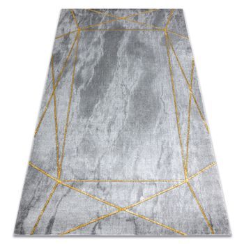 Alfombra Emerald Exclusivo 1022 Glamour, Elegante Geométrico, Mármol 80x150 Cm