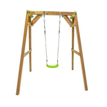 Columpio Individual De Madera Cuadrada Masgames Xylo Xl Con Asiento Normal