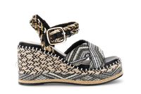 sandalias de tela gilda con cuna envuelta multi black