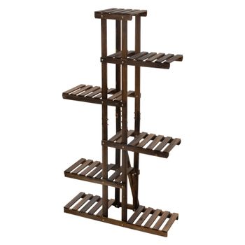 Soporte decorativo de madera para plantas 75x27,5x140 cm pedestal