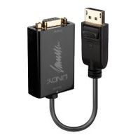lindy 41006 adaptador de cable de vadeo 015 m vga d-sub displayport negro