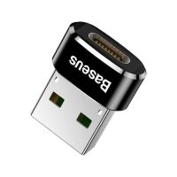 adaptador baseus usb-c a usb-a 5a aluminio compacto negro