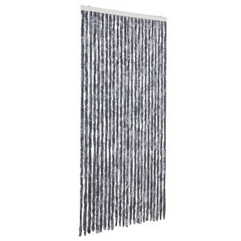Cortina Mosquitera De Chenilla Plateada 100x220 Cm Vidaxl