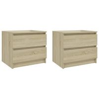 mesitas de noche 2 uds contrachapado roble sonoma 50x39x435 cm vidaxl