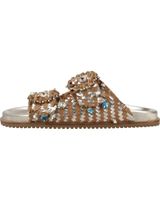 de befree sandalias mujer modelo mirror 4032 color marron platino