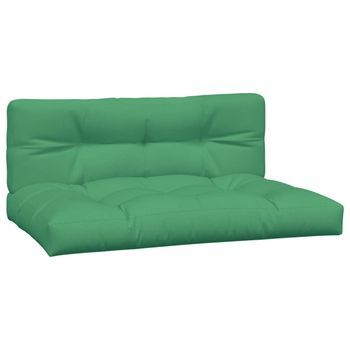 Cojines Para Palets 2 Unidades Tela Verde Vidaxl