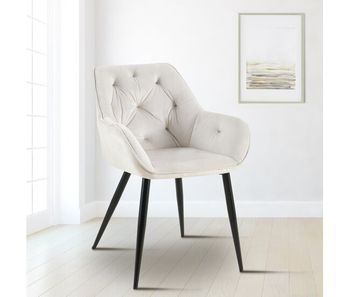 Silla de comedor cassis con funda de terciopelo gris claro 58x56x81 cm