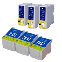 compatible multipack epson stylus c44 printer ink cartridges 6 pack -c13t03614010