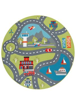 Alfombra infantil Bini verde 200 cm redondo